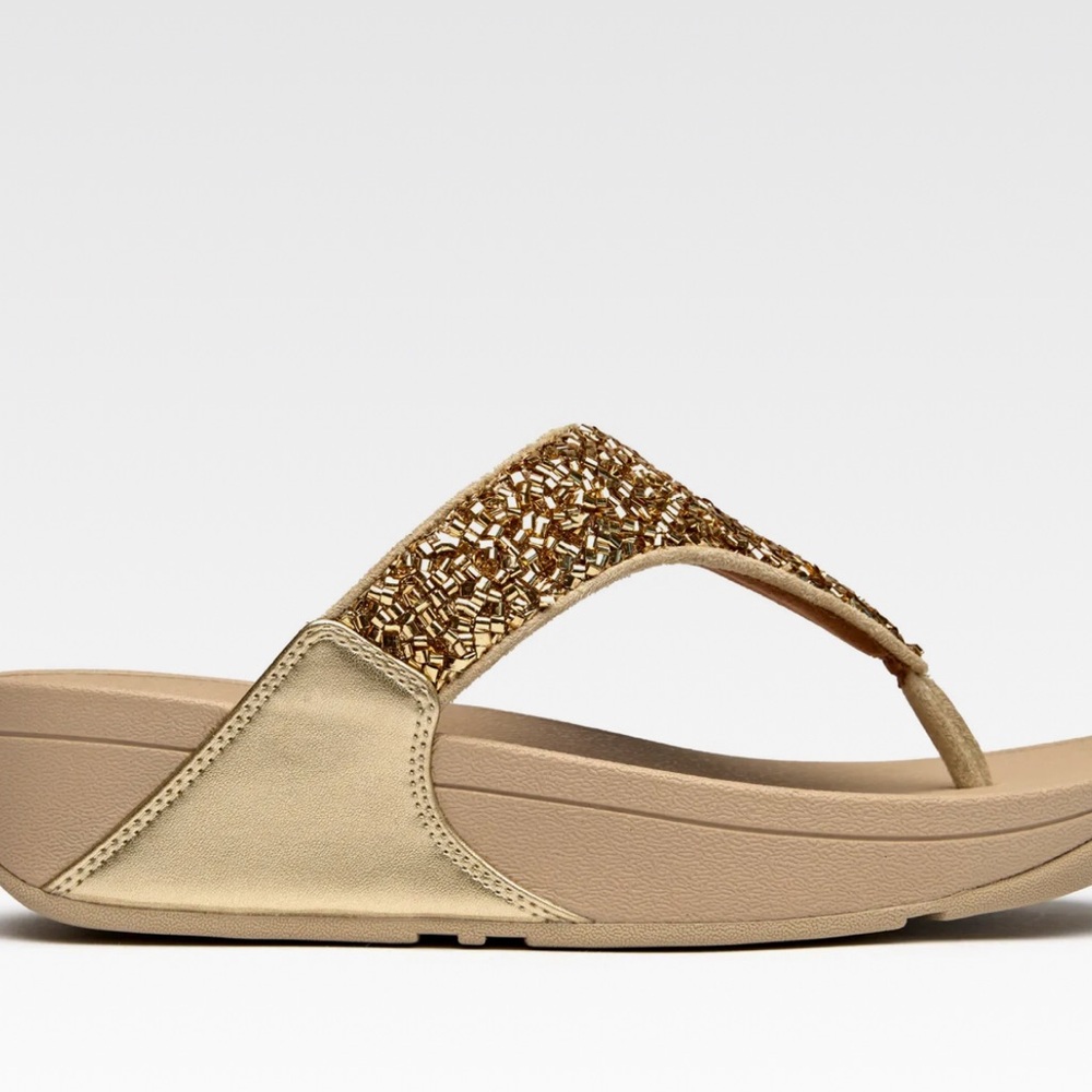 NWT Fitflop Gold Beaded Women's Sandals